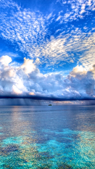 Earth Ocean, Maldives, Sky, Cloud, Nature, Horizon, 1080x1920
