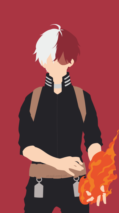 Anime My Hero Academia, White Hair, Two-toned Hair, Shoto Todoroki, Red Hair, 1080x1920