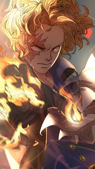 Anime One Piece, Sabo (One Piece), Yellow Eyes, Angry, Blonde, 1080x1920