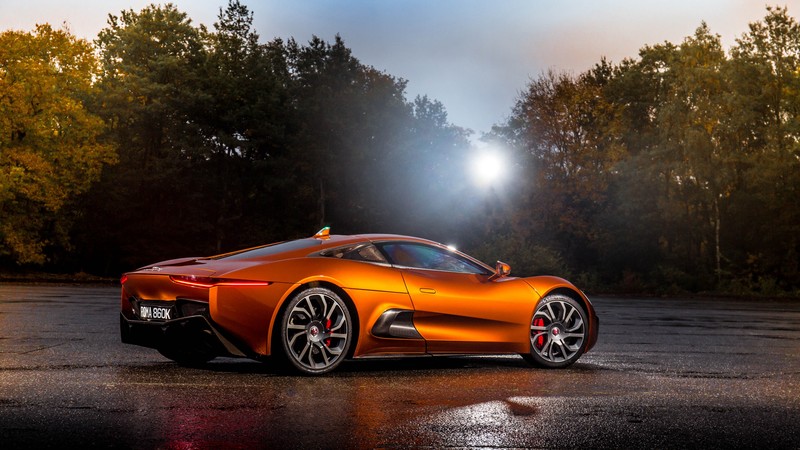 Jaguar C-X75, 007 Spectre, james bond, orange, spectre