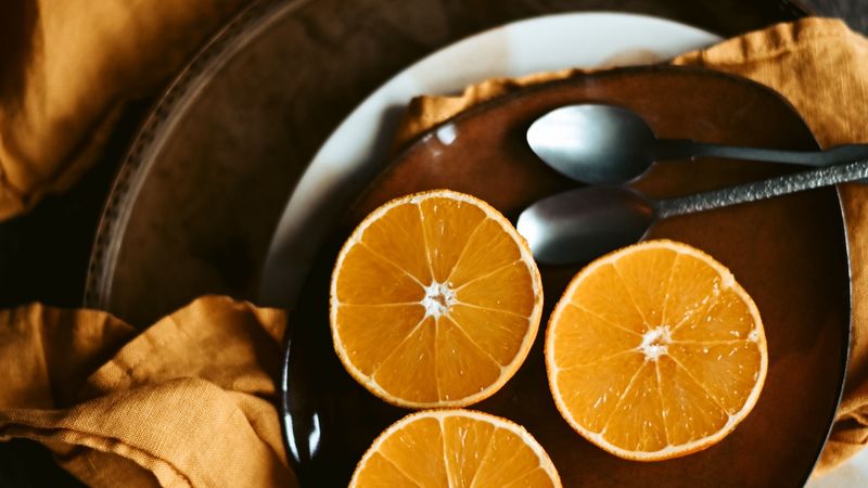 orange, still life, lobule, dishes, 4k