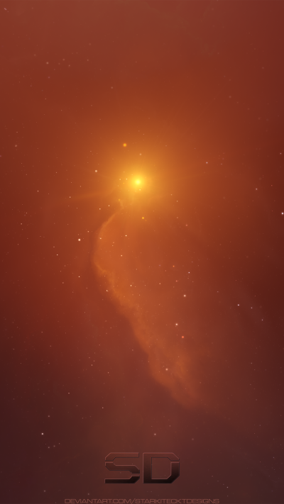 Sci Fi Nebula, Space, Cosmos, Light, Orange (Color), 1080x1920