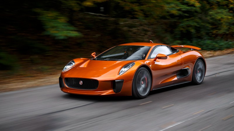 Jaguar C-X75, 007 Spectre, james bond, orange, spectre