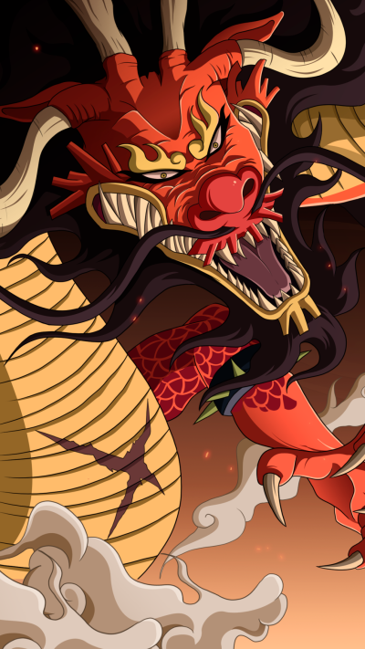 Anime One Piece, Kaido (One Piece), Monkey D. Luffy, 1080x1920