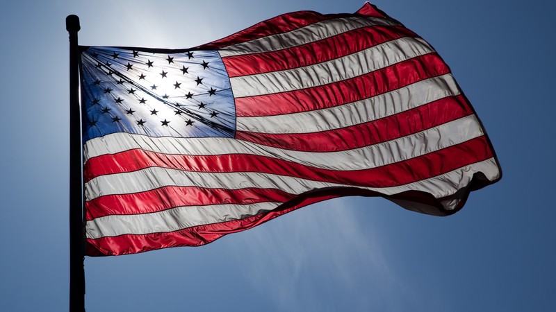 Flag Day, USA, event, street, sky, sun,