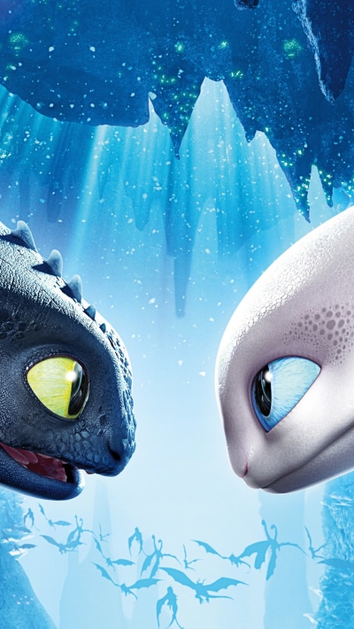 Movie How to Train Your Dragon: The Hidden World, Toothless (How To Train Your Dragon), White Night Fury, 1080x1920