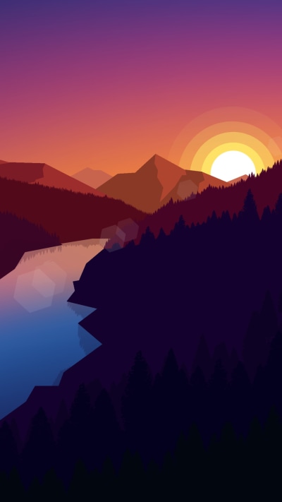 Artistic Minimalist, Mountain, Landscape, 1080x1920