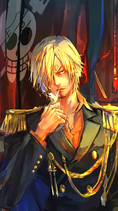 Anime One Piece, Smoking, Blonde, Sanji (One Piece), 1080x1920