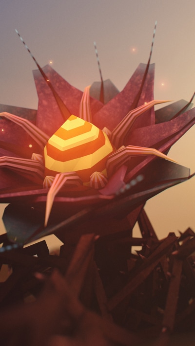 Artistic Flower, Low Poly, 1080x1920
