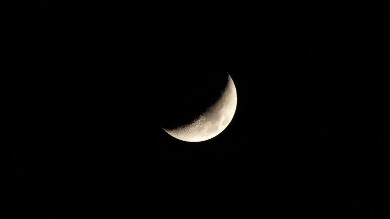 moon, month, night, black, 4k