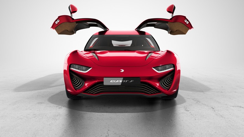 NanoFlowcell QUANT F, concept, hybrid, hatchback, red