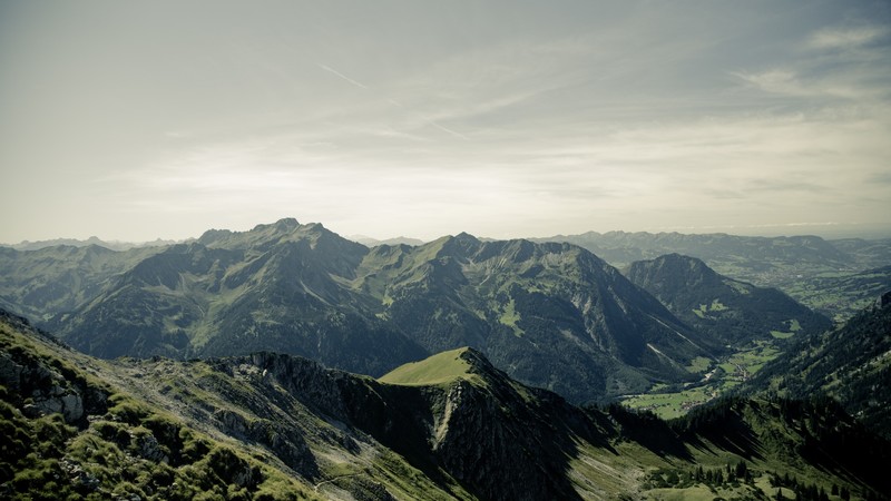 Allgaeu, 4k, Germany, mountains, hills, sky