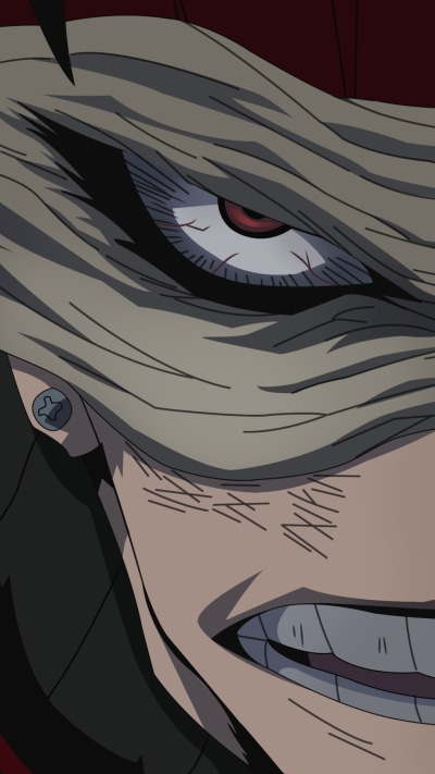 Anime My Hero Academia, Chizome Akaguro, Hero Killer (Boku No Hero Academia), Stain (Boku No Hero Academia), Red Eyes, Earrings, 1080x1920