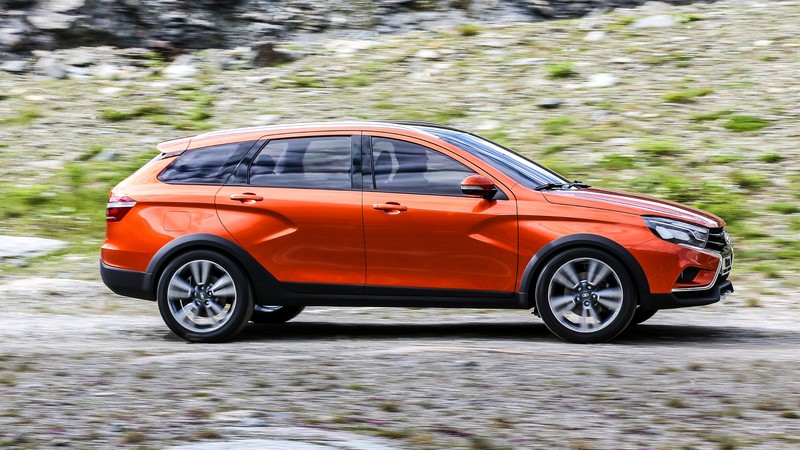Lada Vesta Cross, city cars, review, test drive, orange