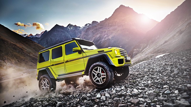 Mercedes-Benz G 500, SUV, Mercedes, G-Class, off-road, yellow, luxury cars