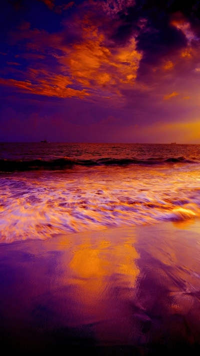Earth Sunset, Beach, Earth, Sand, Cloud, Ocean, 1080x1920
