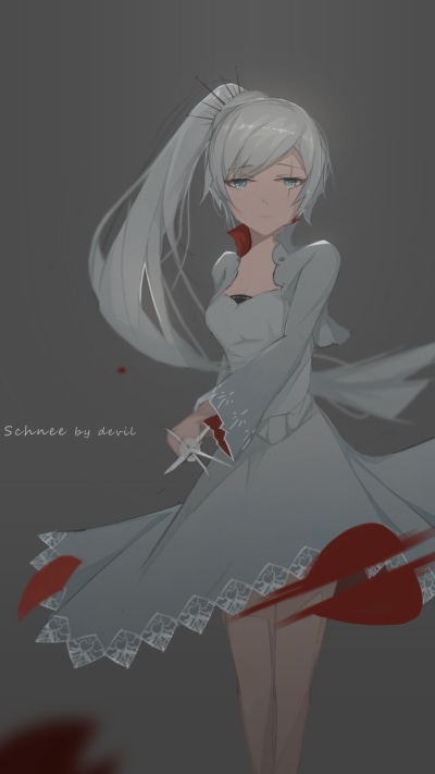 Anime RWBY, Weiss Schnee, 1080x1920