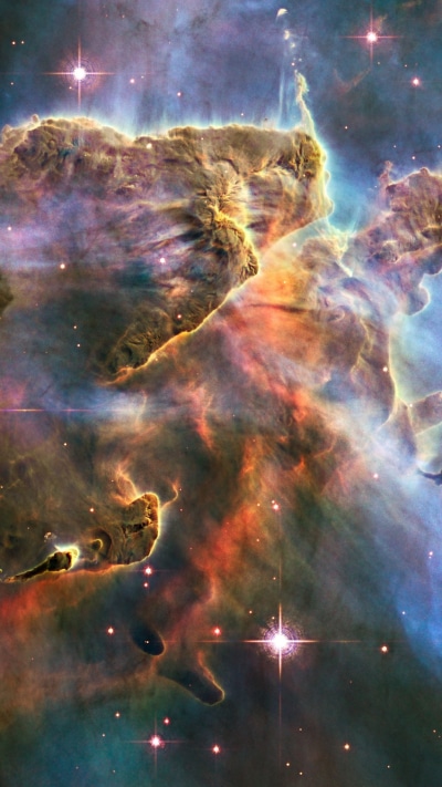 Sci Fi Nebula, Stars, Space, Colorful, 1080x1920