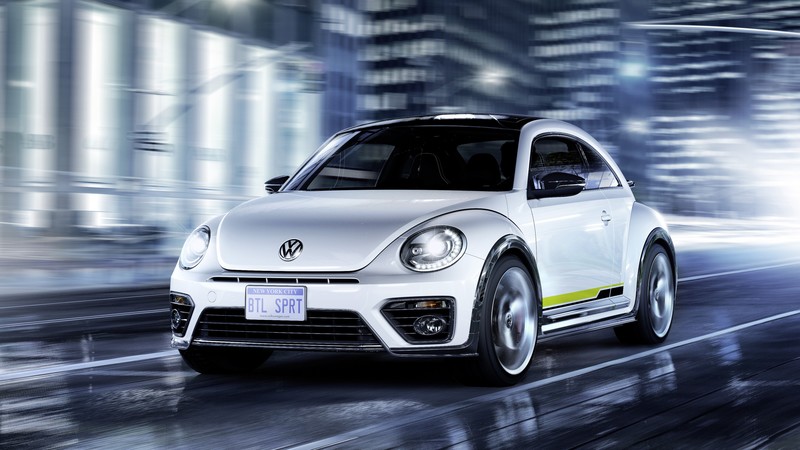 Volkswagen Beetle, R-Line, white, Concept, cars 2016