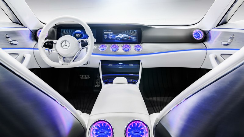 Mercedes-Benz IAA, concept car, interior, silver, Frankfurt 2015