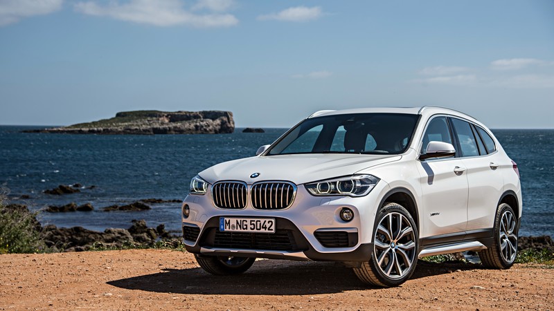 BMW X1, crossover, luxury cars, white, SUV, xDrive, sDrive, Frankfurt 2015