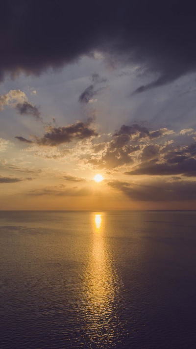 Earth Ocean, Nature, Horizon, Sunset, Sky, Cloud, 1080x1920