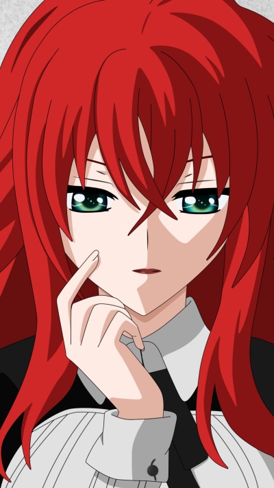 Anime High School DxD, Rias Gremory, Green Eyes, 1080x1920