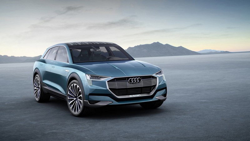 Audi e-tron quattro, electric cars, SUV, green