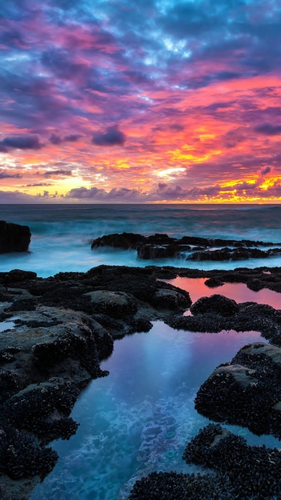 Earth Sunset, Ocean, Sea, Sky, 1080x1920