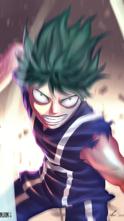 Anime My Hero Academia, Izuku Midoriya, 1080x1920