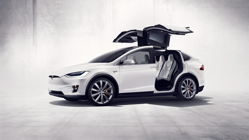Tesla model x, white, electric cars, suv, 2016