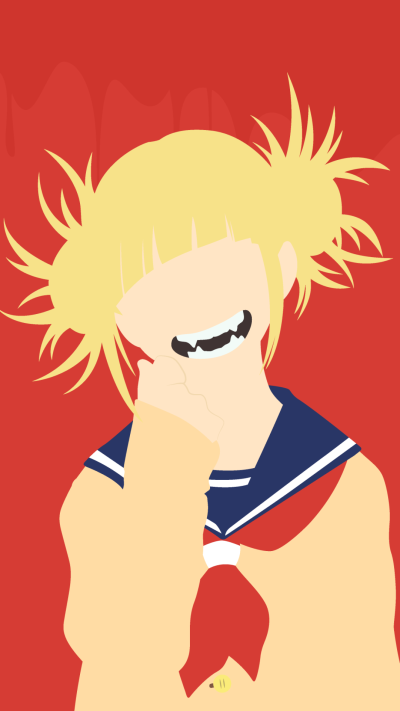 Anime My Hero Academia, Himiko Toga, Minimalist, 1080x1920