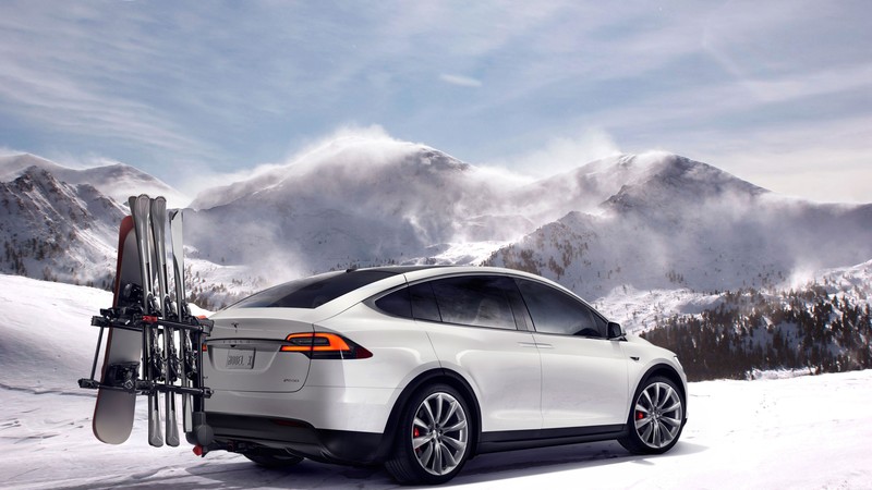 Tesla model x, white, electric cars, suv, 2016