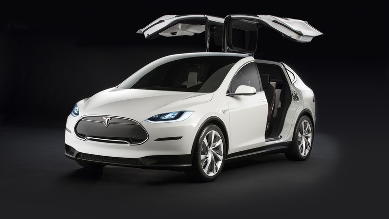 Tesla model x, white, electric cars, suv, 2016