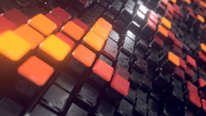 keys, equipment, squares, shapes, 4k