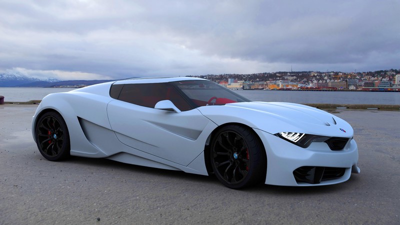 BMW M9, roadster, coupe, white