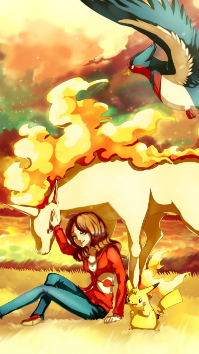 Anime Pokémon, Swellow (Pokémon), Pikachu, Rapidash (Pokémon), 1080x1920