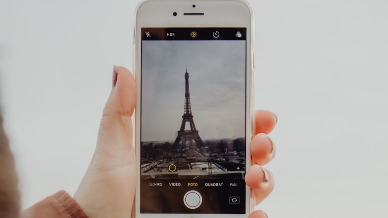 hand, phone, paris, tower, 4k