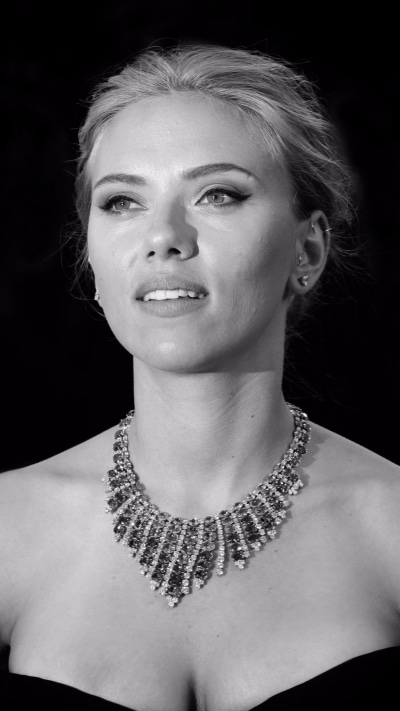 Celebrity Scarlett Johansson, Monochrome, Actress, Black and White, 1080x1920