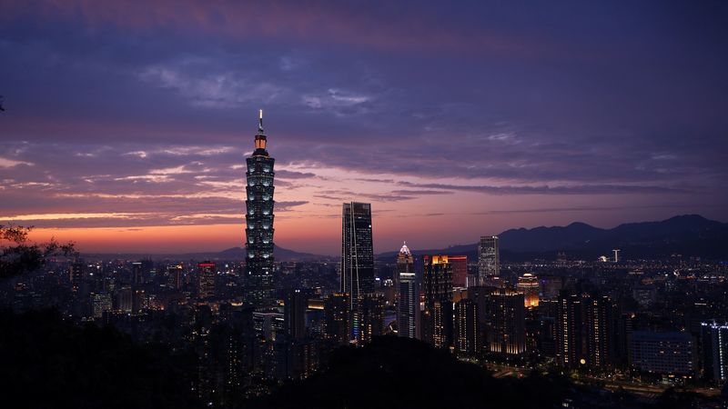 city, evening, lights, sunset, buildings, 4k
