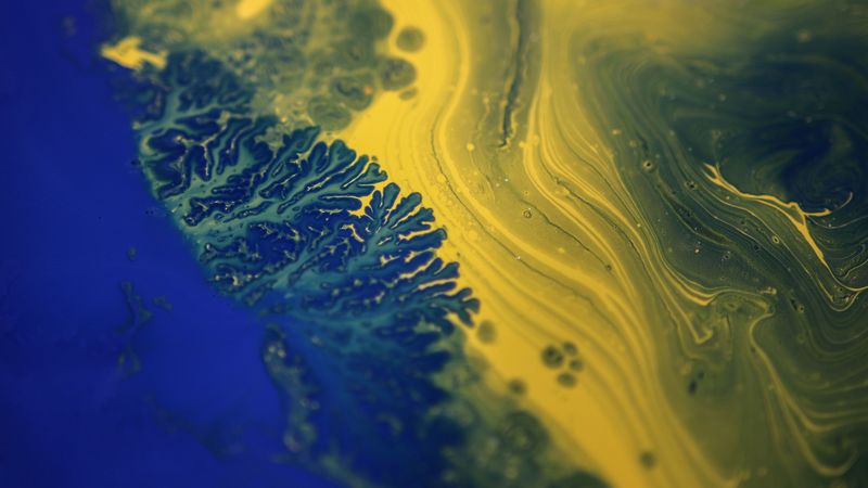 paint, stains, liquid, fluid art, mixing, 4k