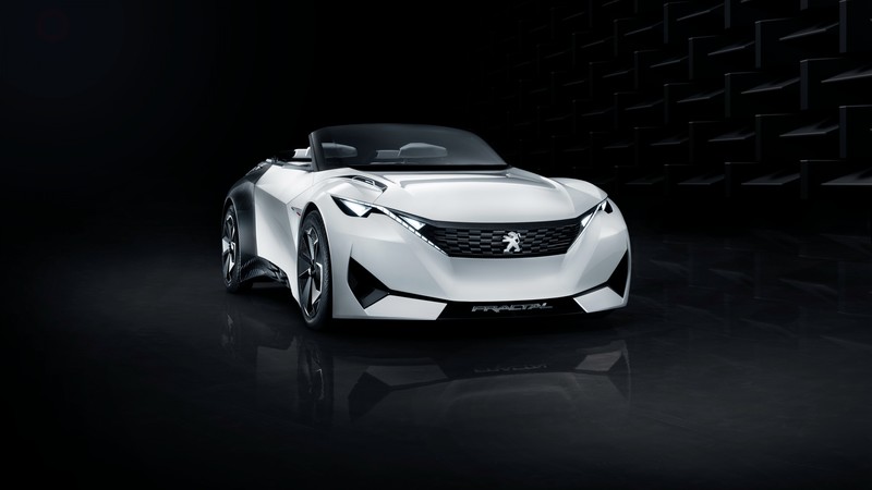 Peugeot Fractal, electric cars, white, black