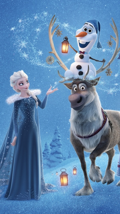 Movie Frozen, Elsa (Frozen), Sven (Frozen), Frozen (Movie), Olaf (Frozen), 1080x1920
