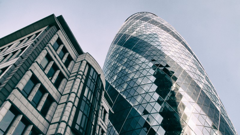 Gherkin building, London, UK, skyscrapers