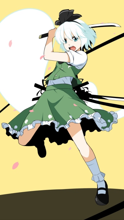 Anime Touhou, Youmu Konpaku, 1080x1920