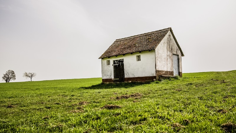 Bamberg, 4k, Germany, meadows, house, sky