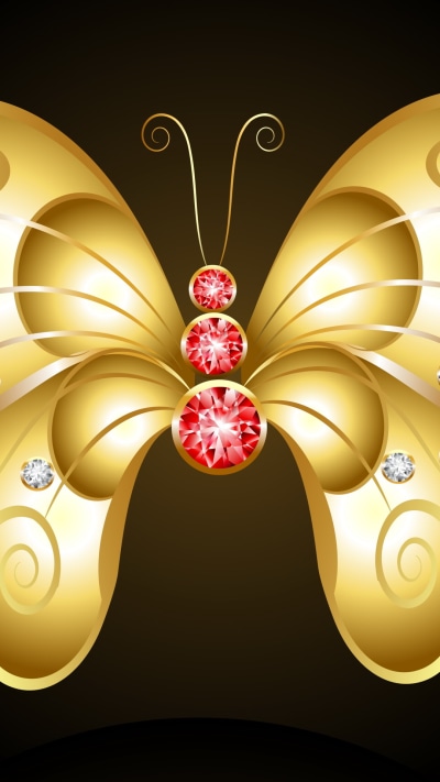 Artistic Butterfly, Jewelry, Diamond, 1080x1920
