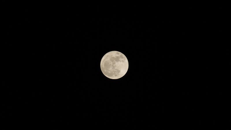moon, sky, black, 4k