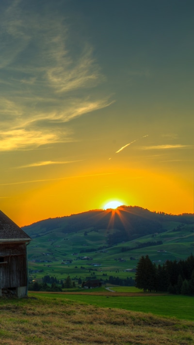 Photography Sunset, Mountain, Tree, 1080x1920