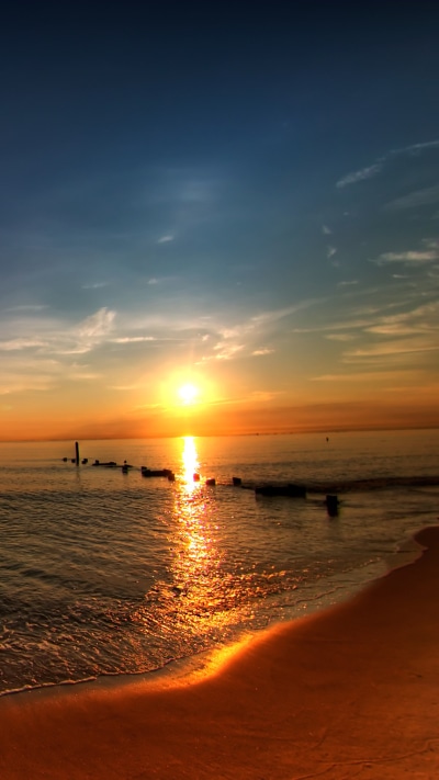 Photography Sunset, Horizon, Sea, Ocean, Beach, Pier, 1080x1920